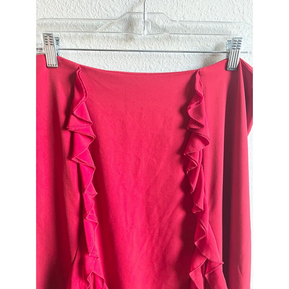 Rodarte X Universal Standard Red Chiffon Ruffle Mid Skirt Women 18-20 Balletcore - Picture 4 of 9